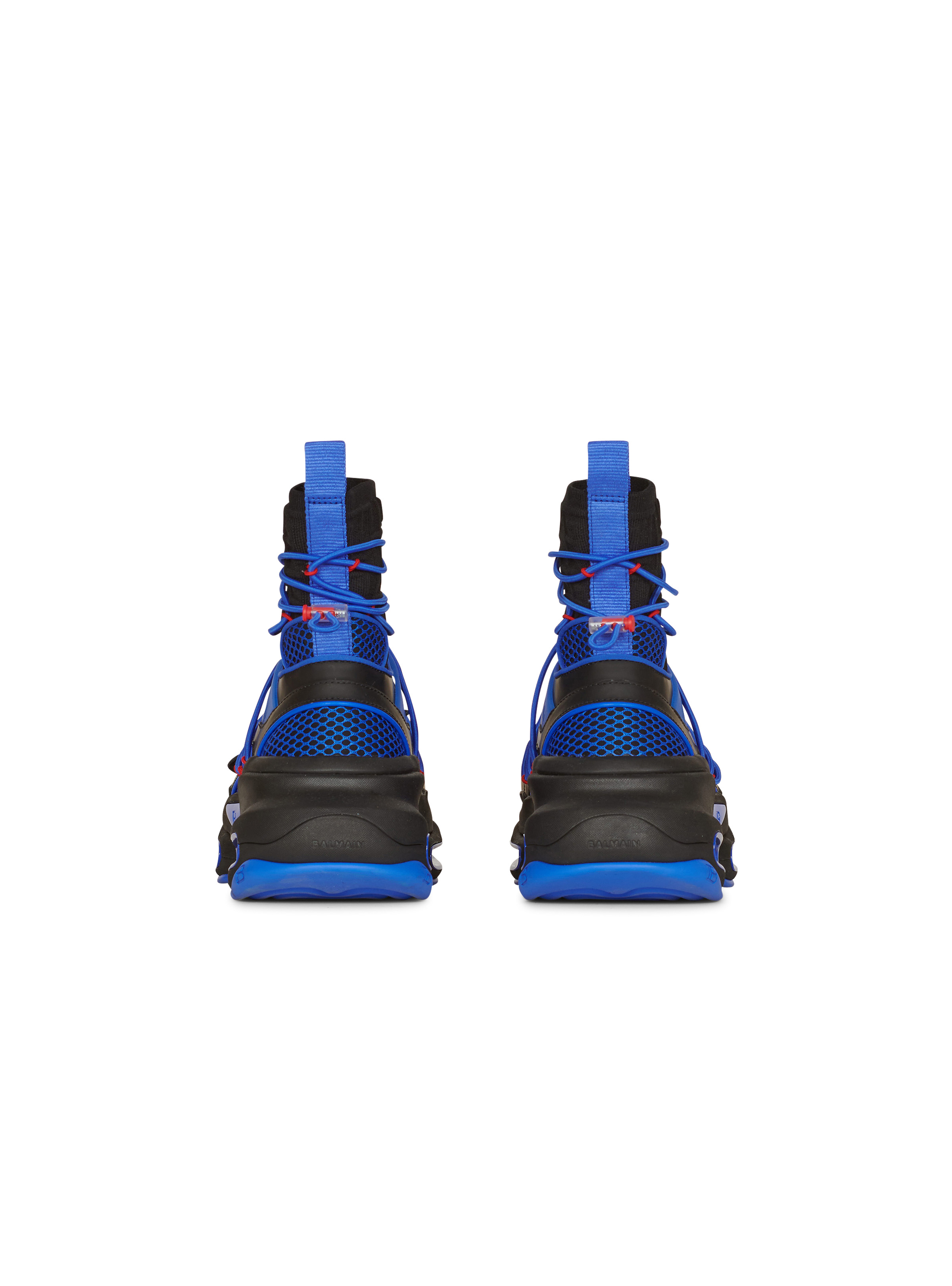 Bicolor knit and mesh B-Bold high-top sneakers - 5