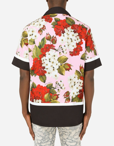 Dolce & Gabbana Poplin Hawaiian shirt with Flower print outlook