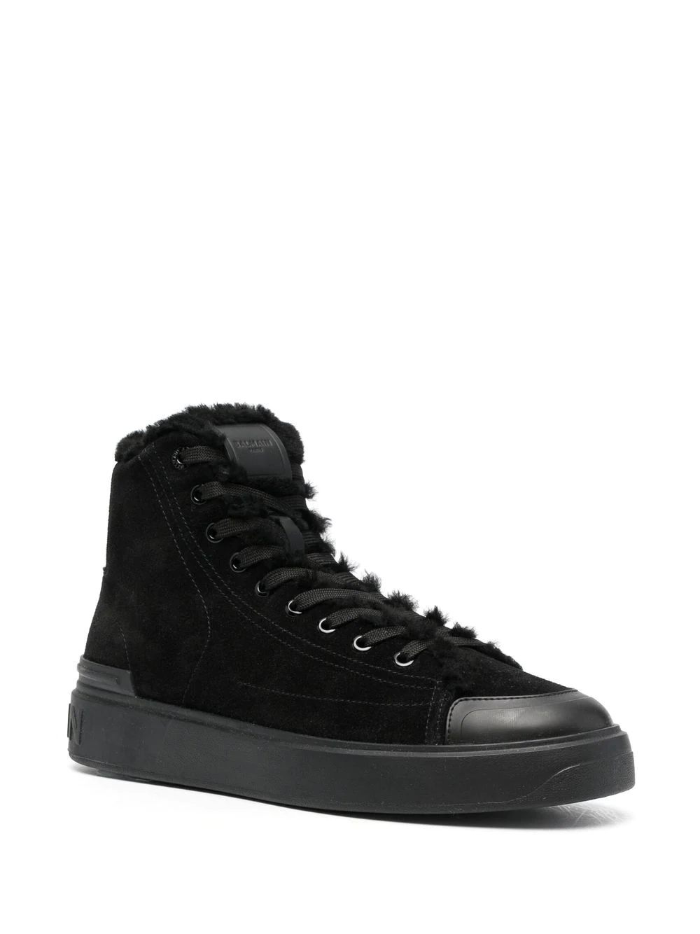 high-top suede sneakers - 2