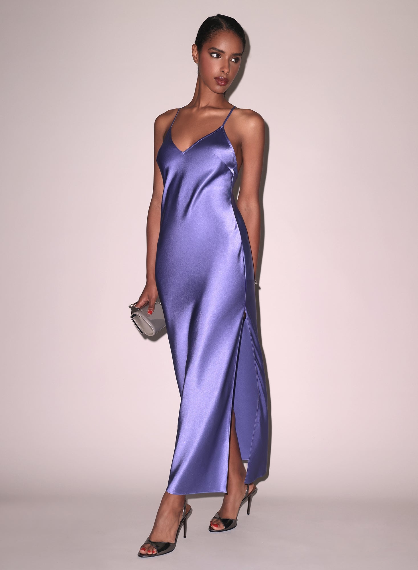 Maxi High Slit Slip Dress - 3