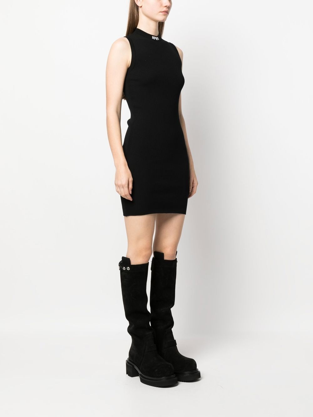 fine ribbed mini bodycon dress - 3