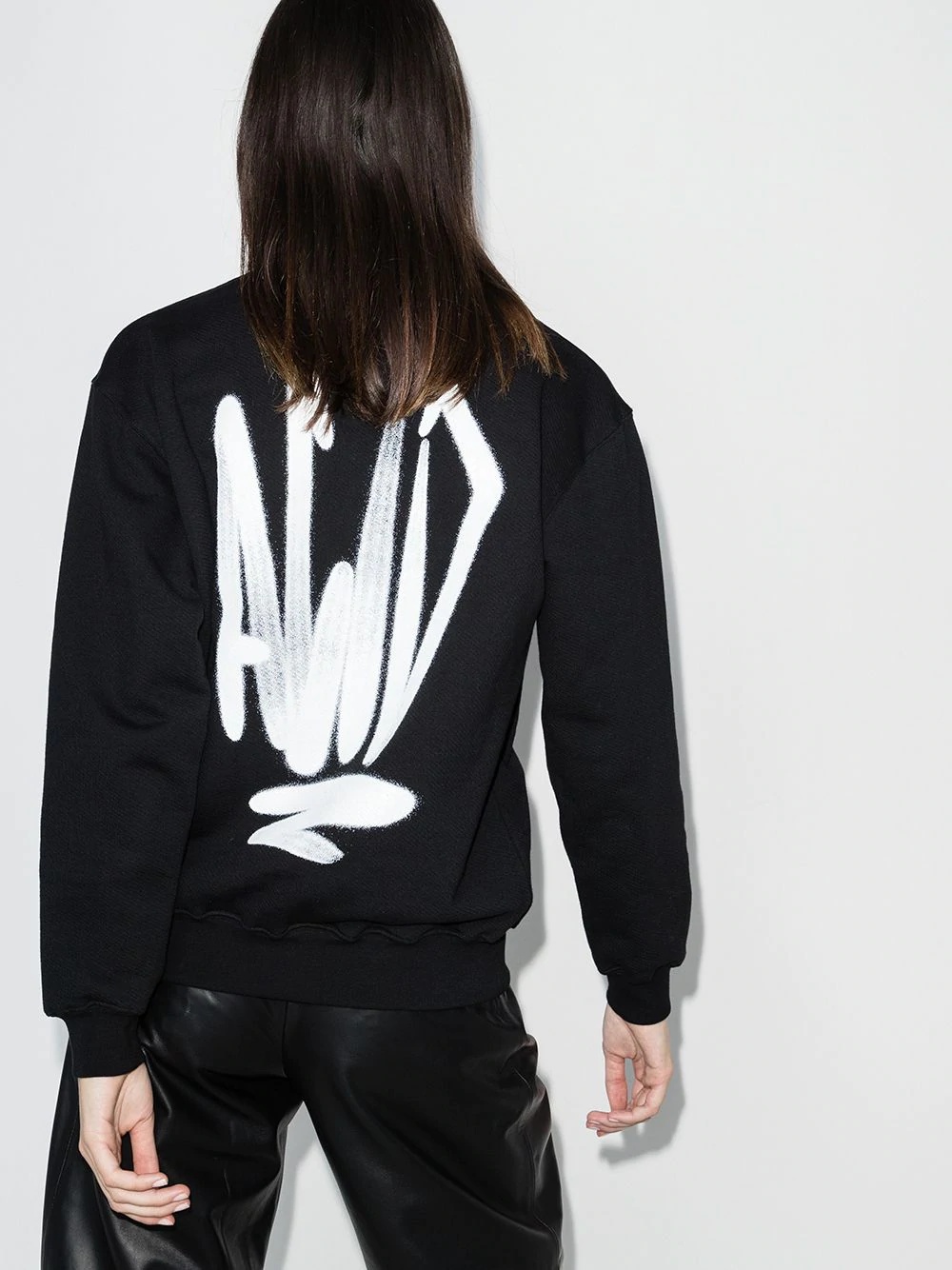 logo print sweatshirt - 3