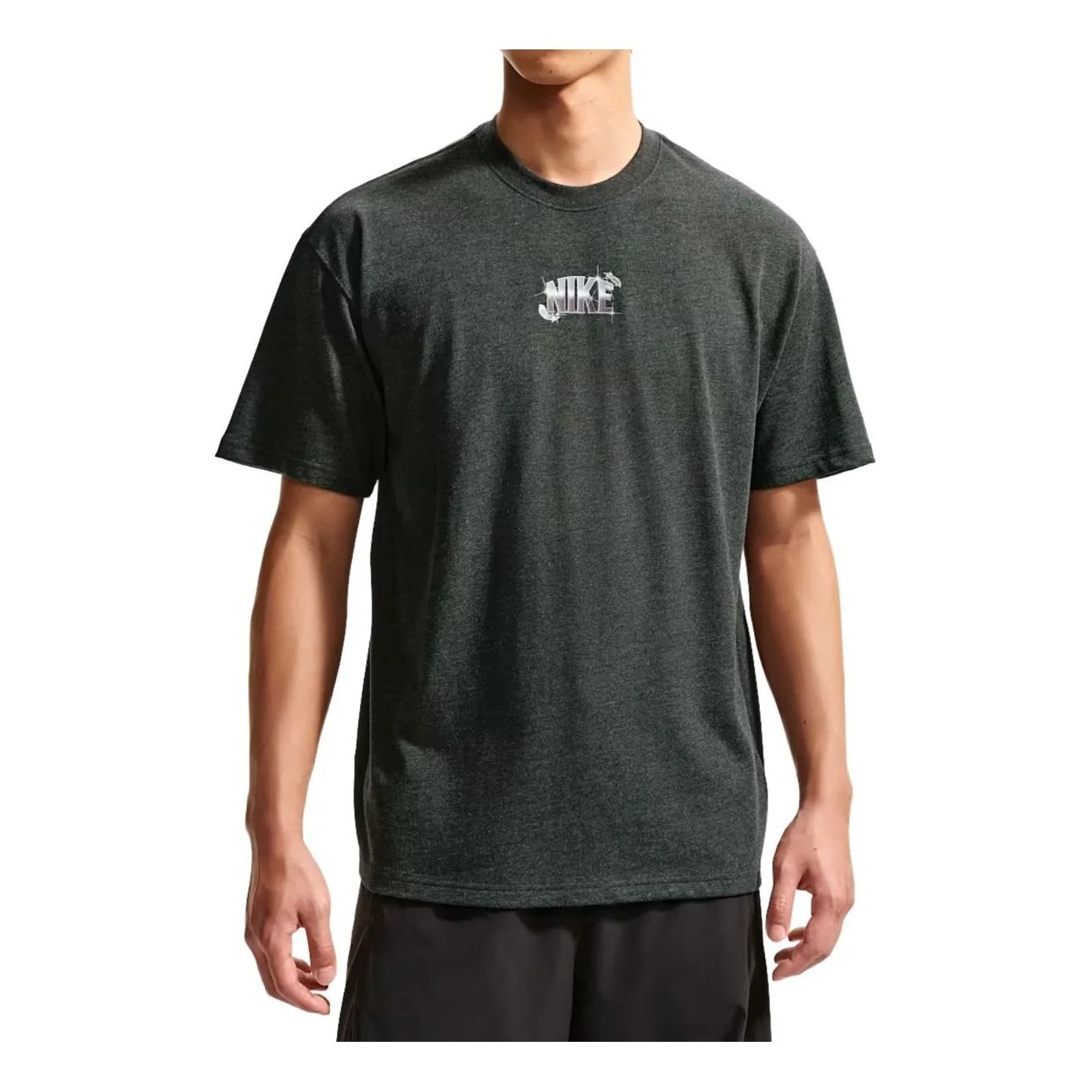 Nike Sportswear T-Shirt 'Black Heather' IW1196-032 - 1