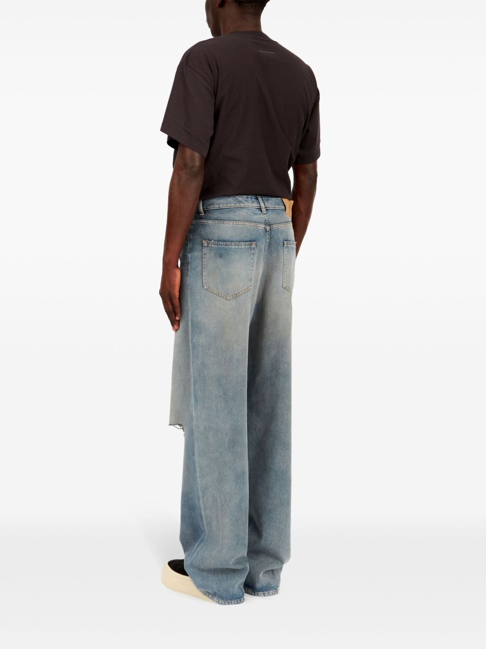 ripped wide-leg jeans - 5
