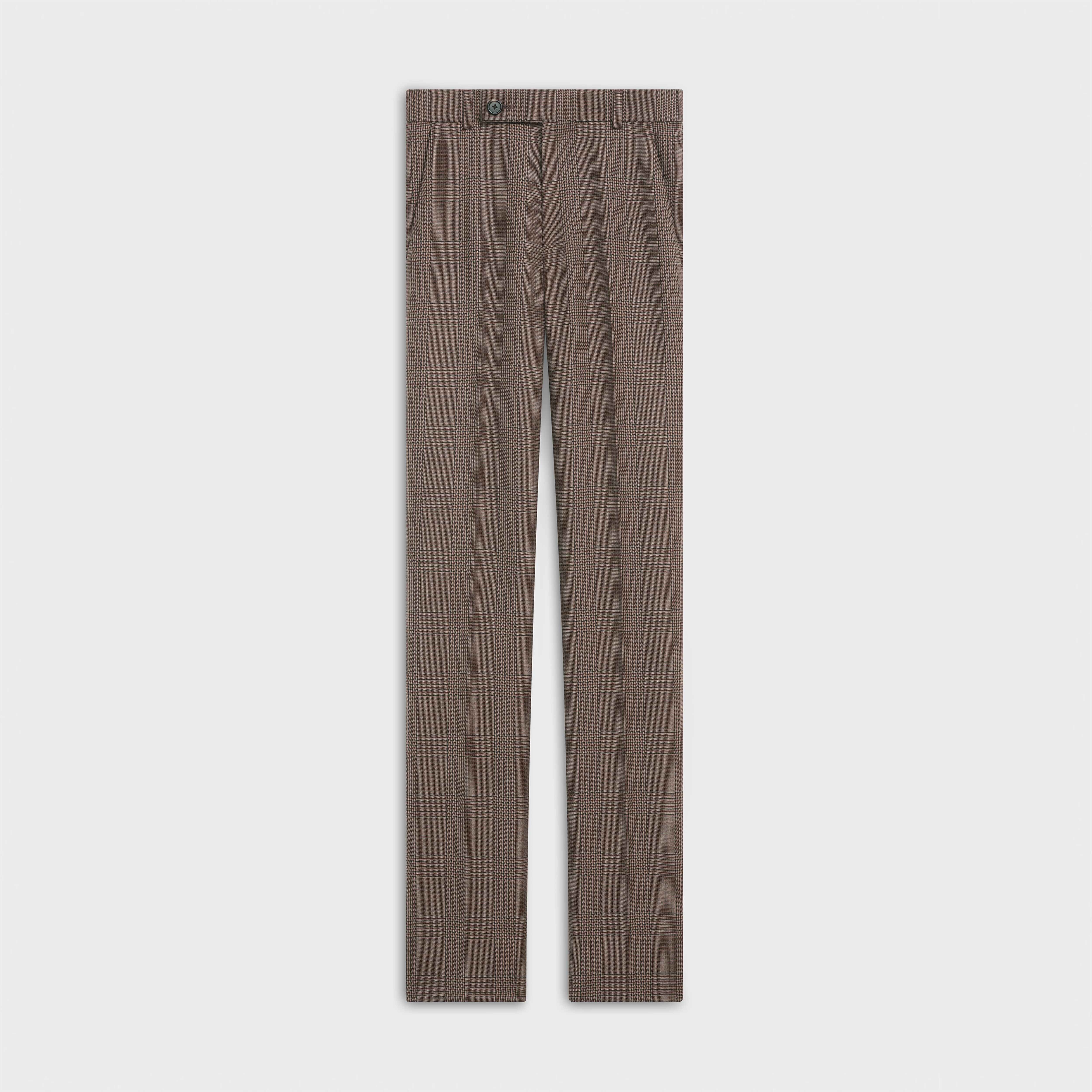 STRAIGHT-CUT PANTS WITH PRINCE OF WALES CHECK - 1