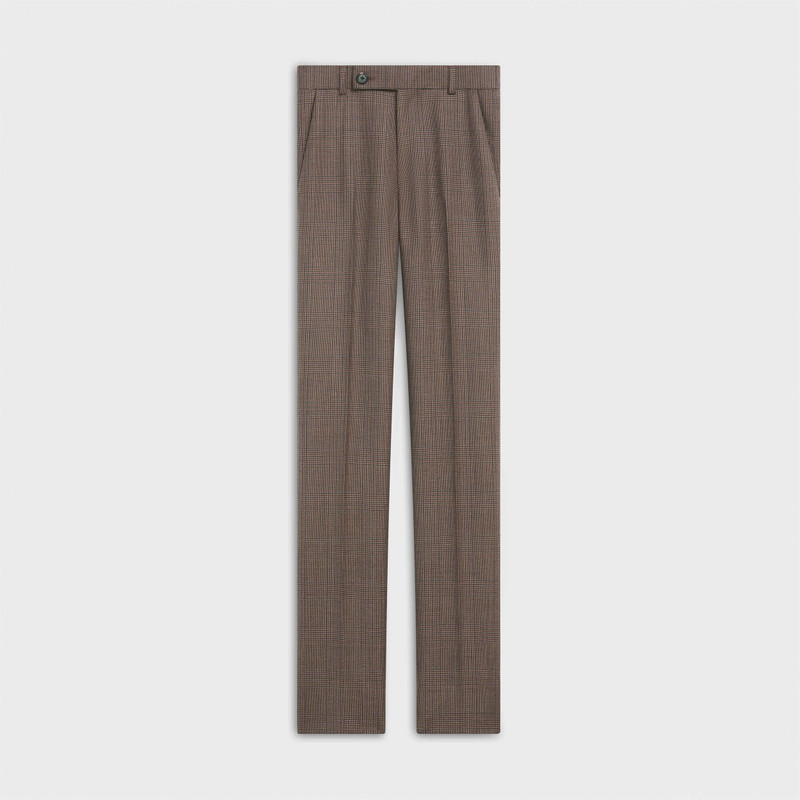 STRAIGHT-CUT PANTS WITH PRINCE OF WALES CHECK 1