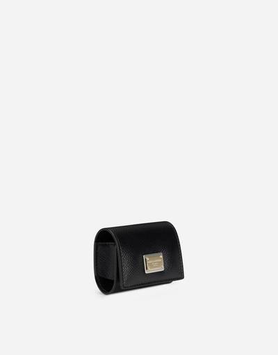 Dolce & Gabbana Dauphine calfskin airpods pro case with branded plate outlook