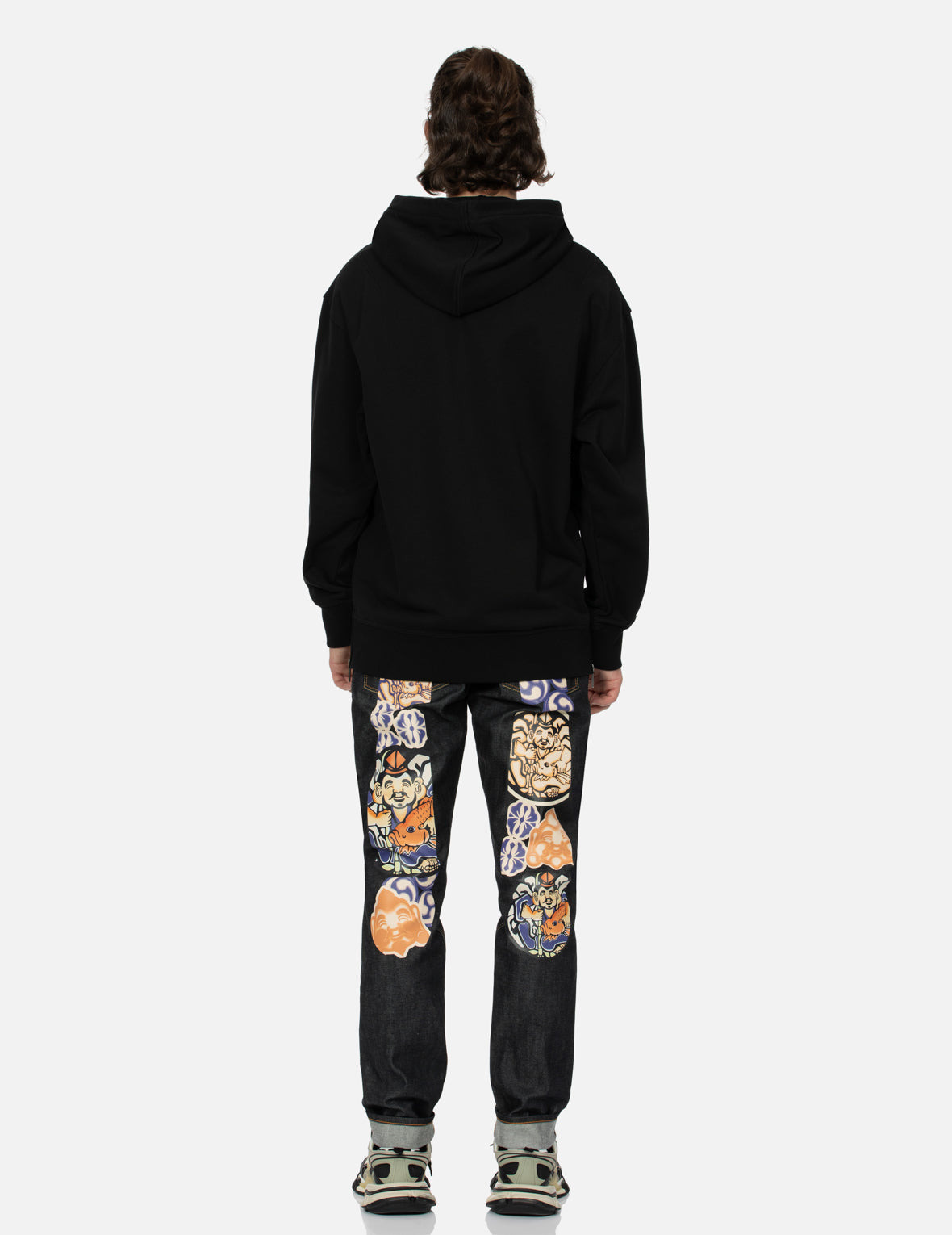 RHINESTONE SEAGULL RELAX FIT HOODIE - 6