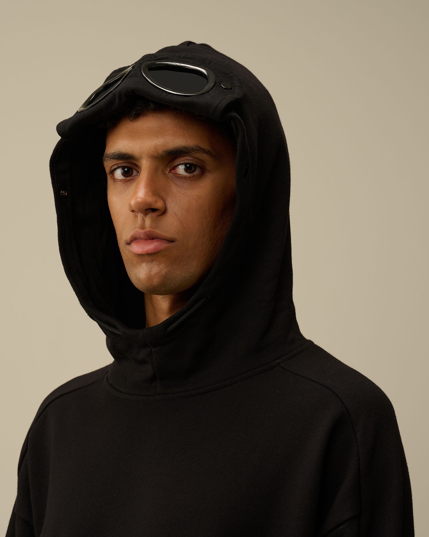 Diagonal Raised Fleece Goggle Hooded Sweatshirt - 5