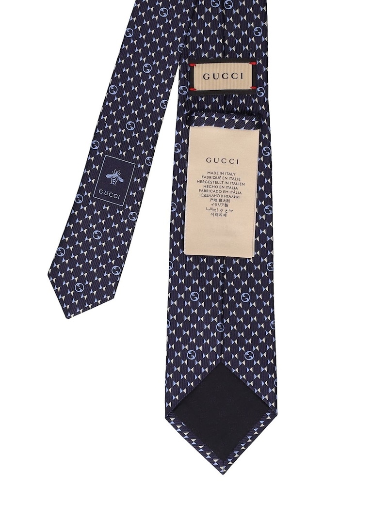 7cm Printed silk tie - 4