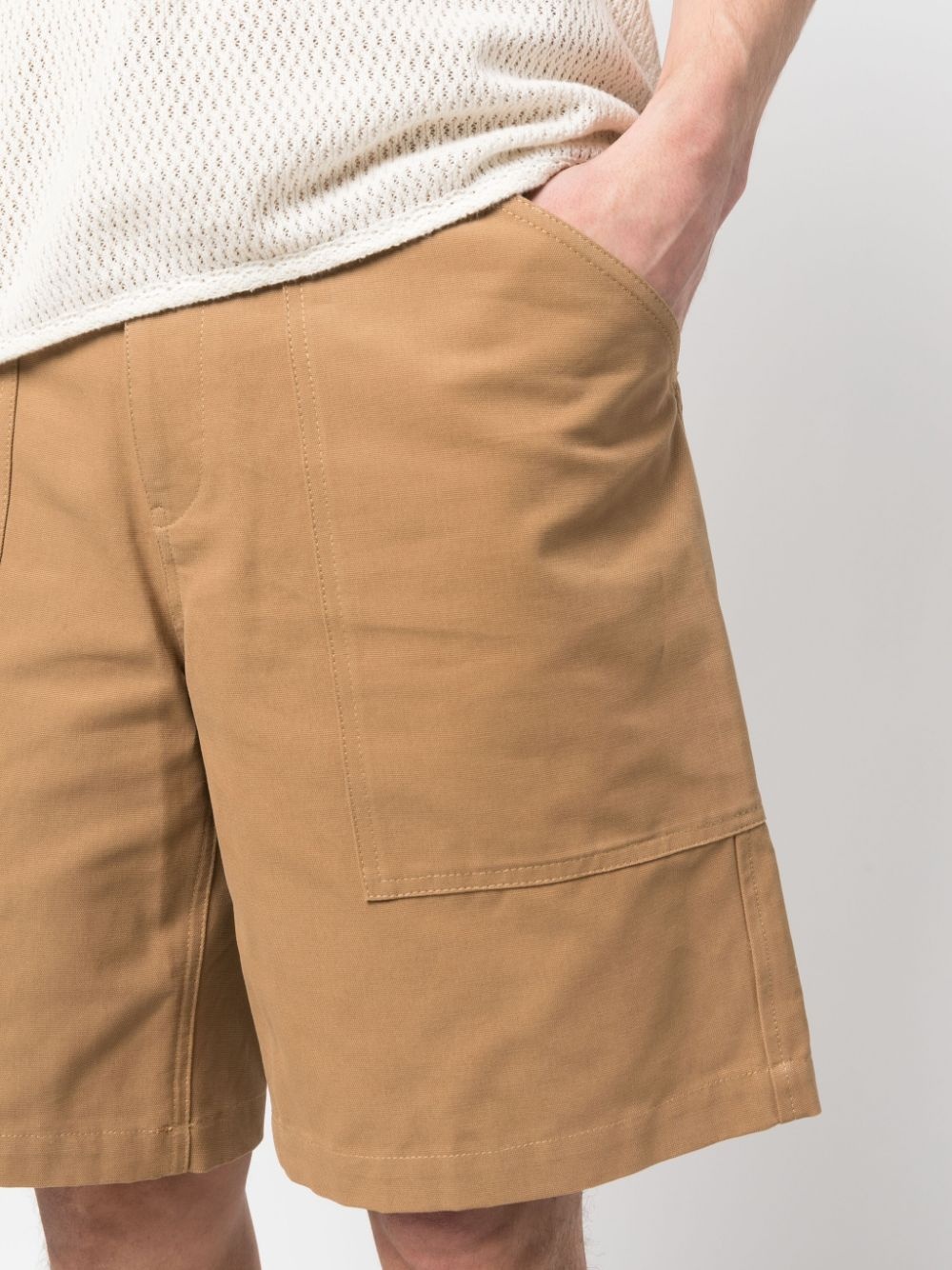 buttoned cotton shorts - 5