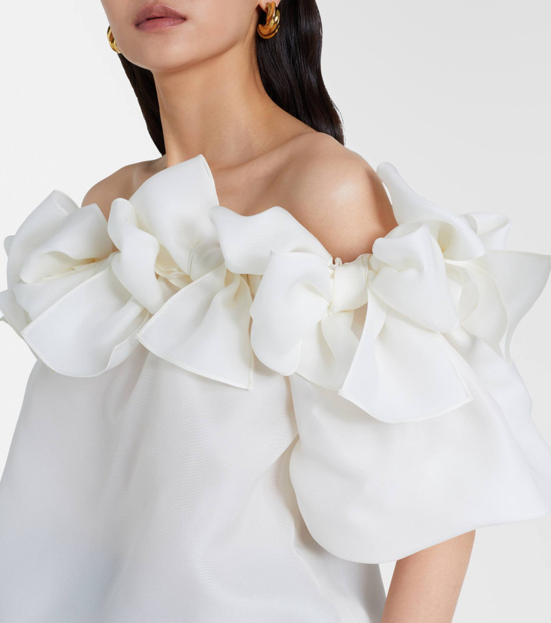 Off-shoulder silk top 4