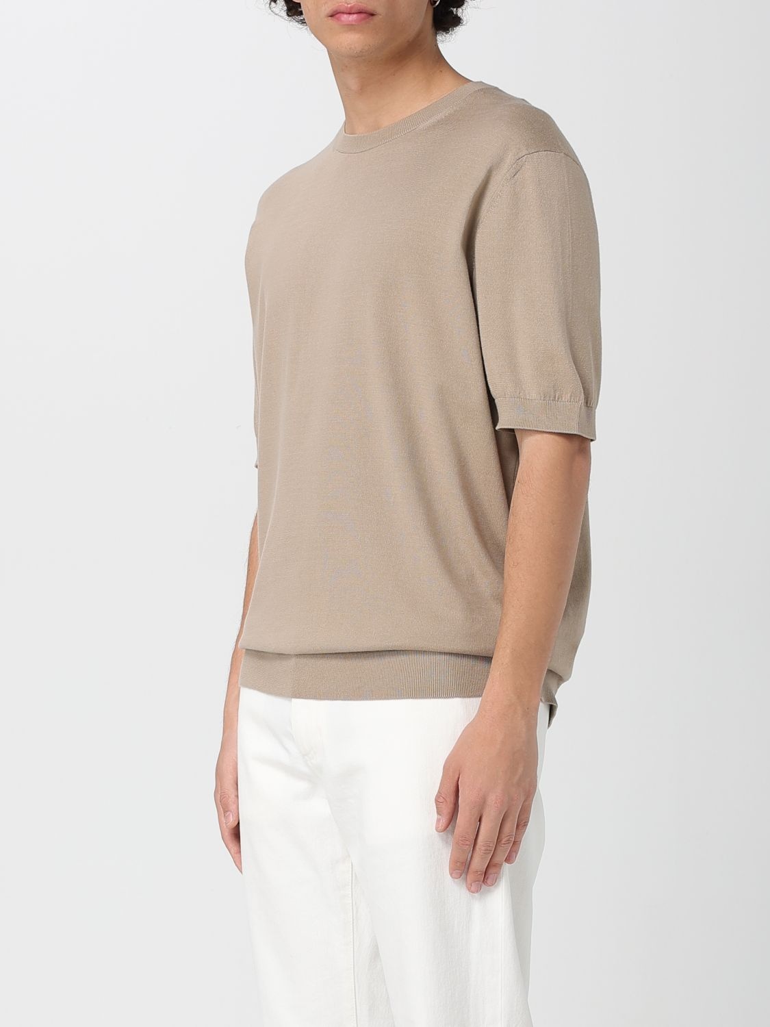 Zegna T-Shirt Men Beige - 4