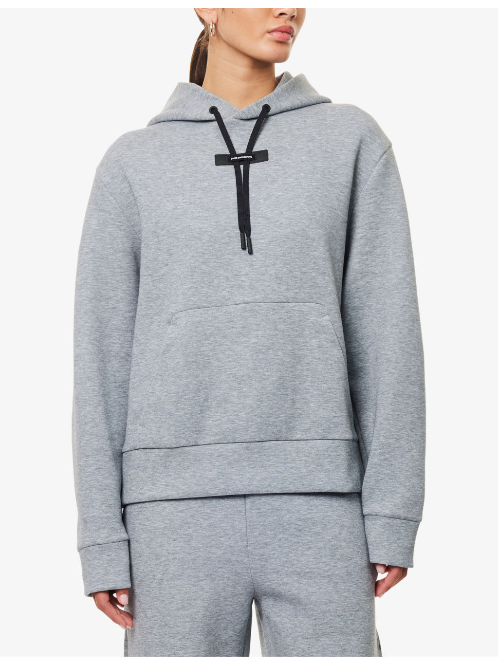 Focus Tech Relaxed-Fit Stretch-Cotton Blend Hoodie - 3