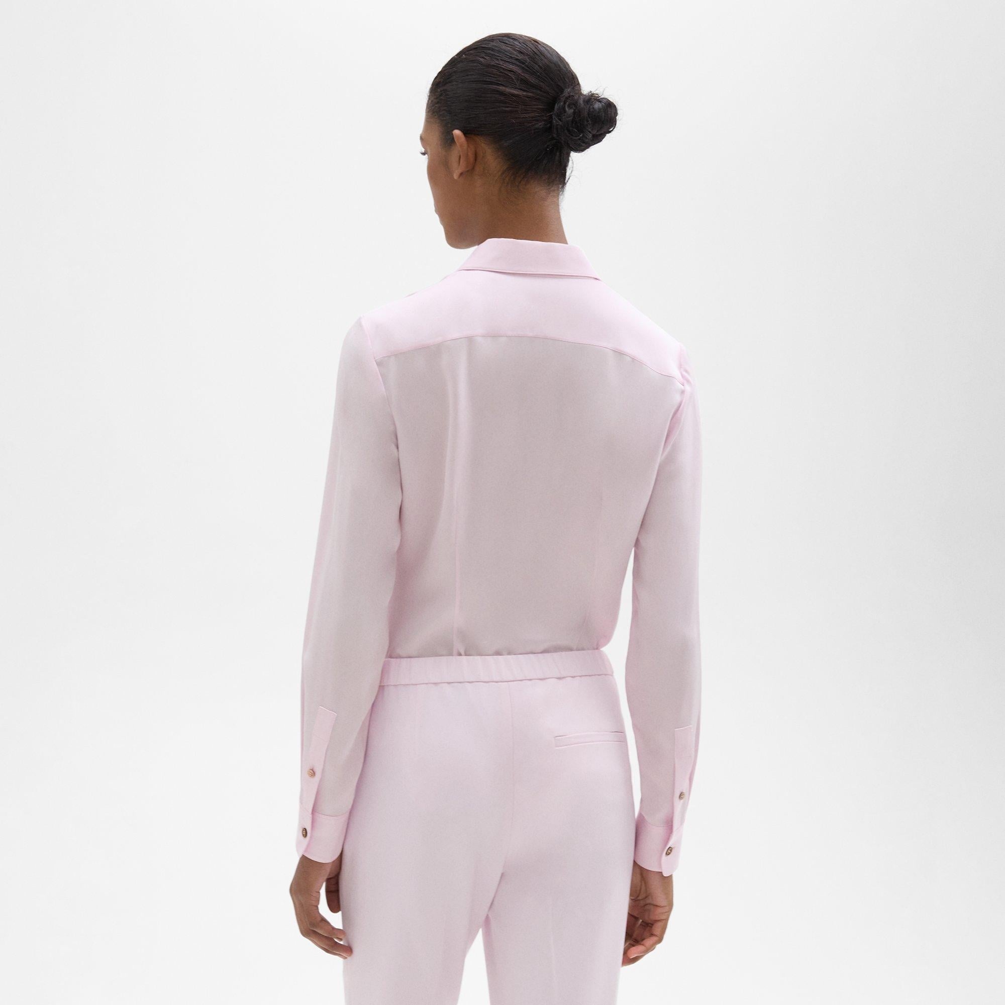 Fitted Shirt in Silk Georgette - 4