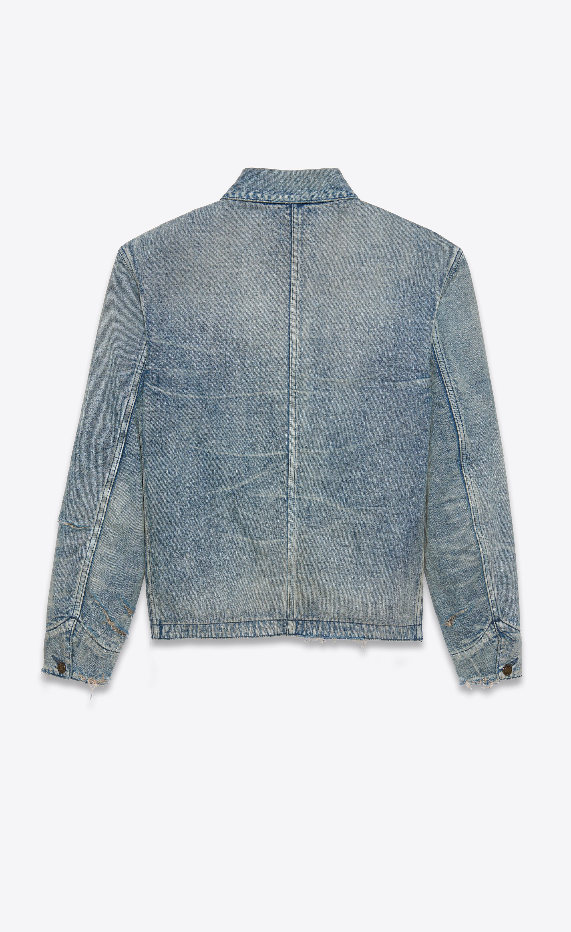 50s jacket in sun dirty blue denim - 3