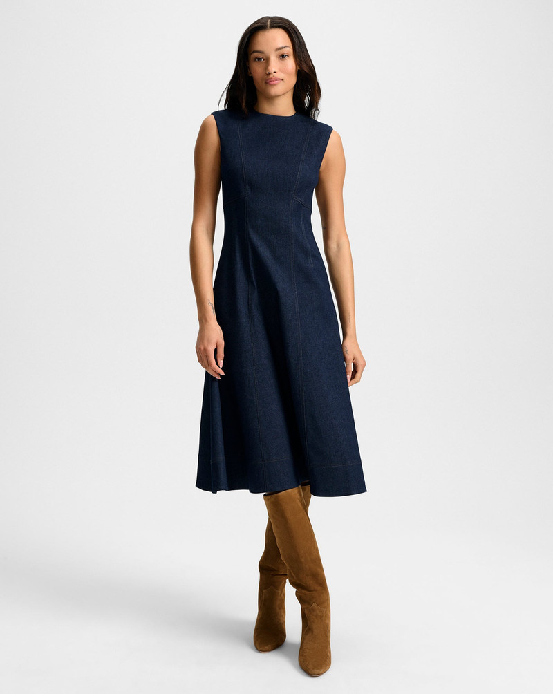 VERONICA BEARD DULCE DENIM MIDI DRESS outlook
