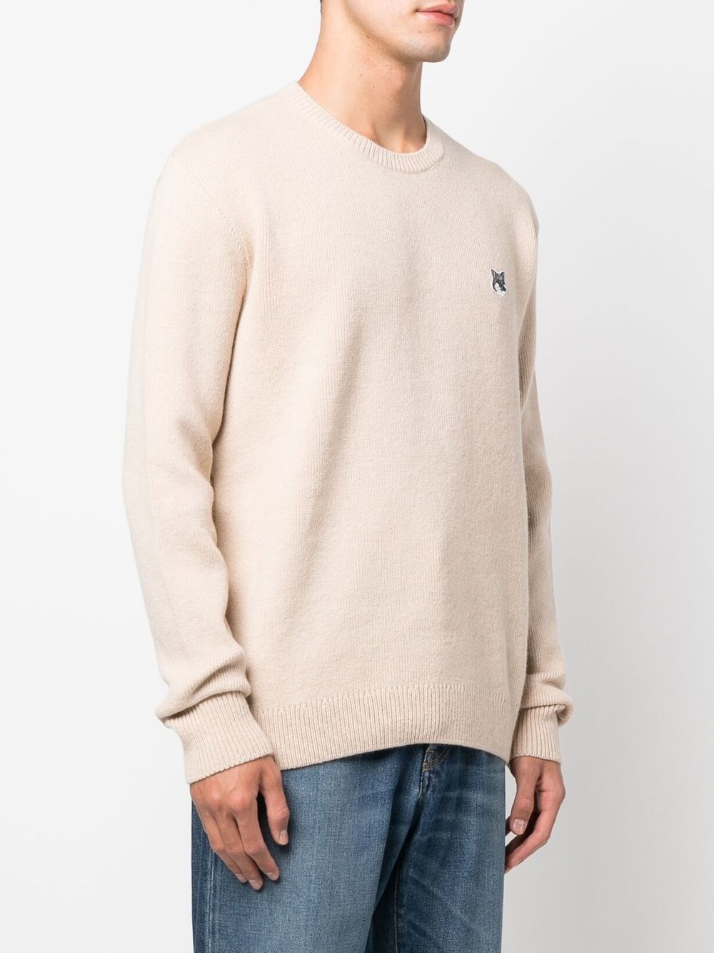 Fox crew-neck wool jumper - 3