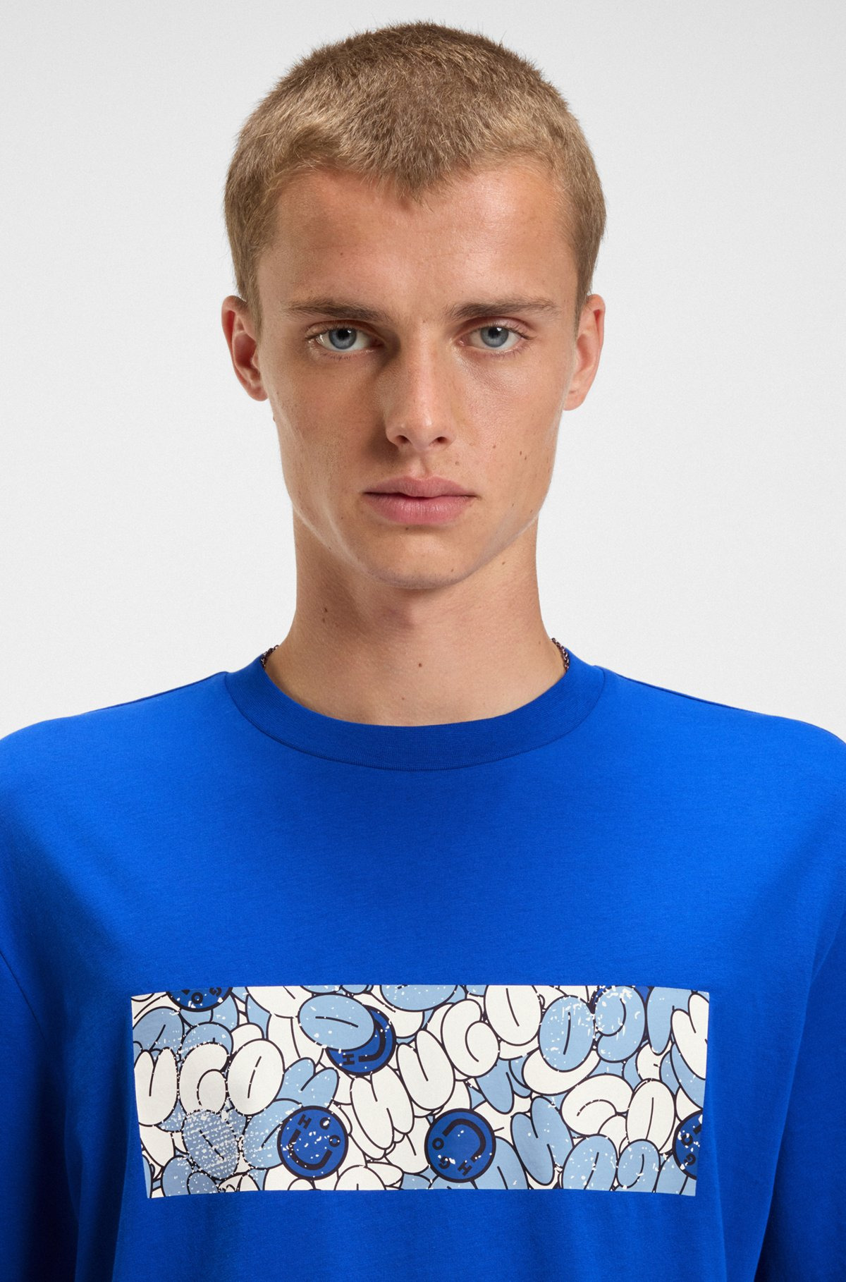 COTTON JERSEY T-SHIRT WITH MIXED-PRINT LOGO - 3