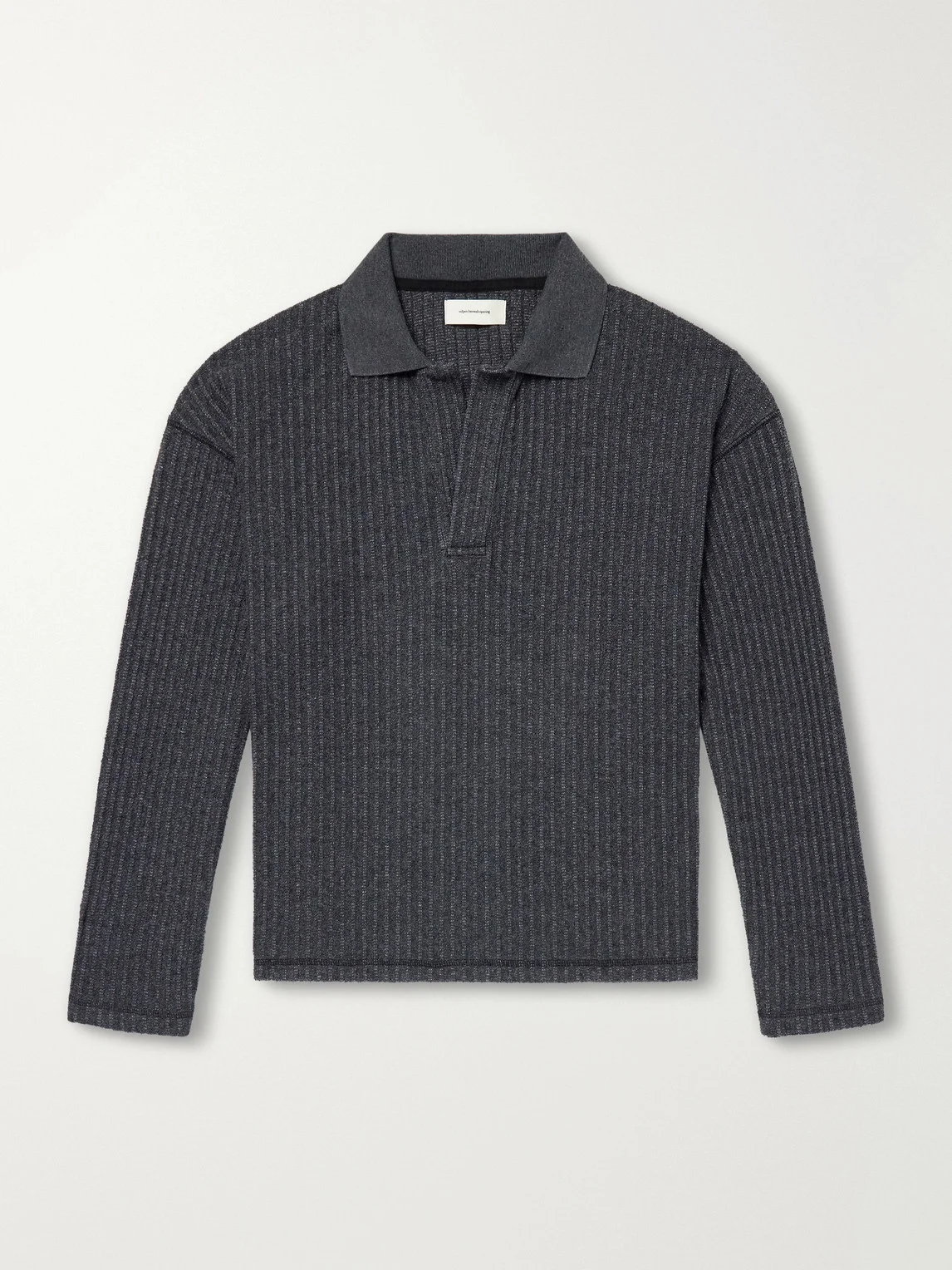 Rolodex Bouclé Polo Sweatshirt - 1