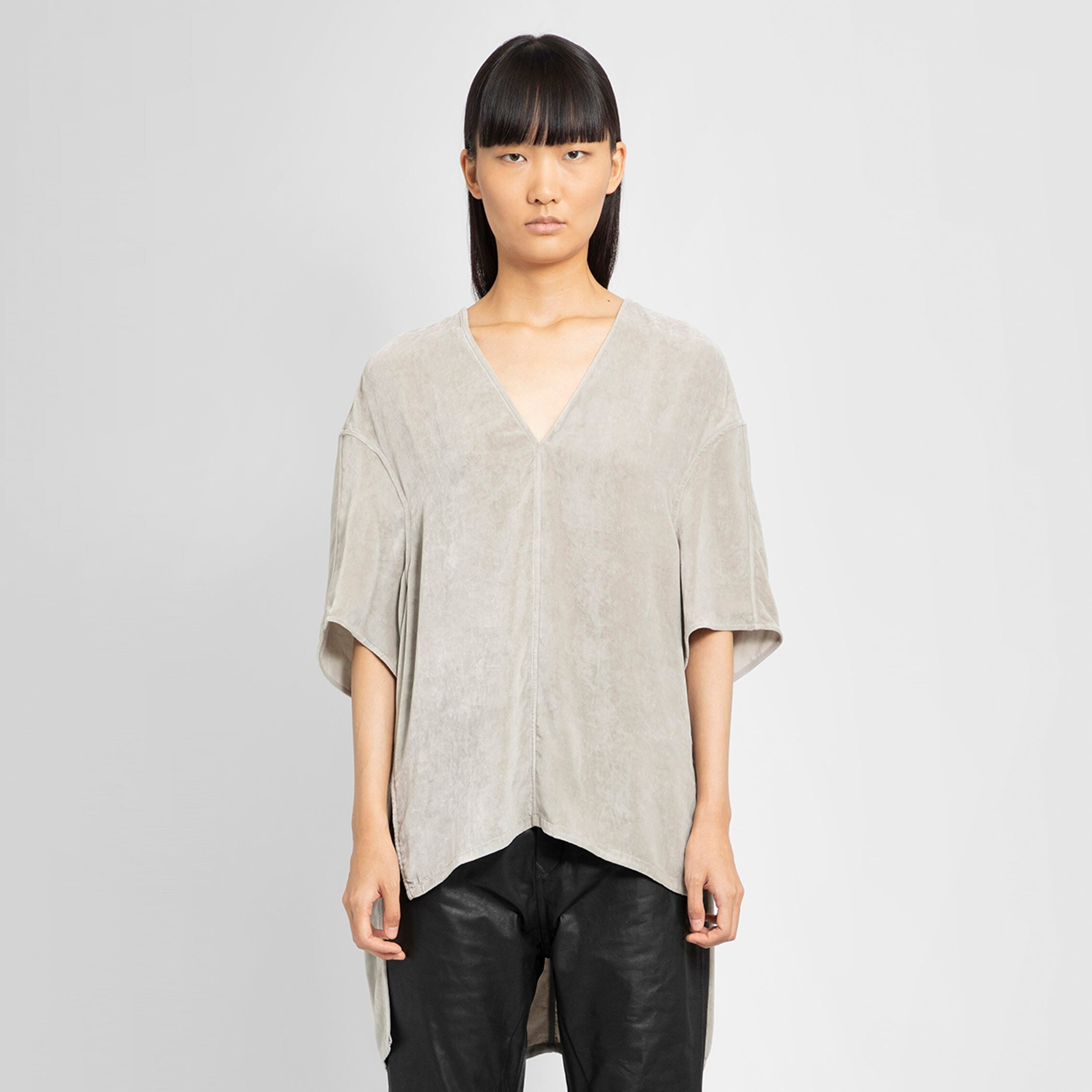 RICK OWENS WOMAN GREY T-SHIRTS - 5