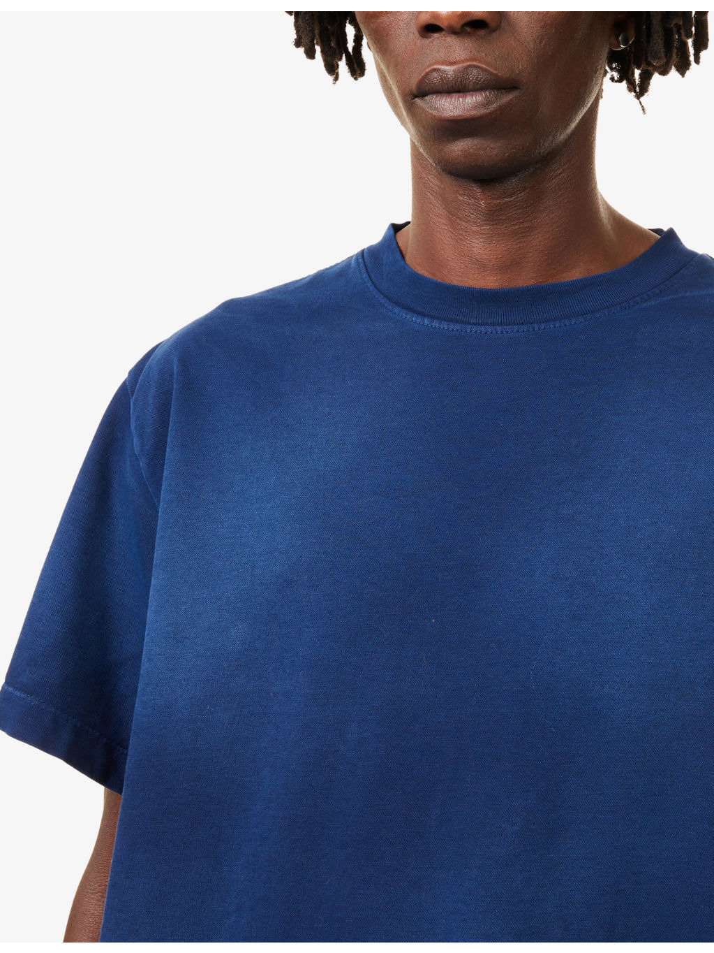 Oversized Sun-Bleached Cotton-Cashmere Blend T-Shirt - 5