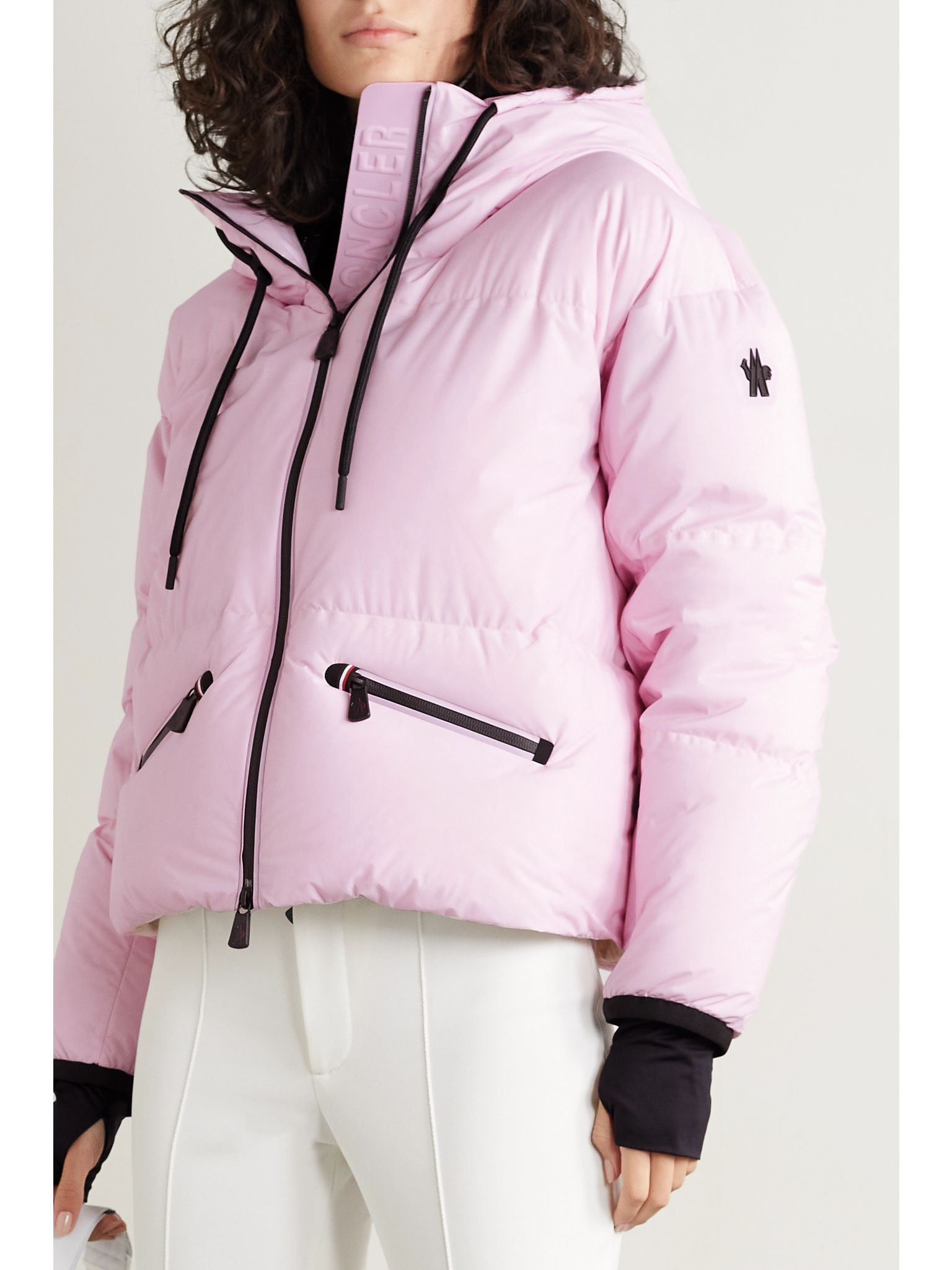 Allesaz stretch-trimmed quilted shell down jacket Pink - 3