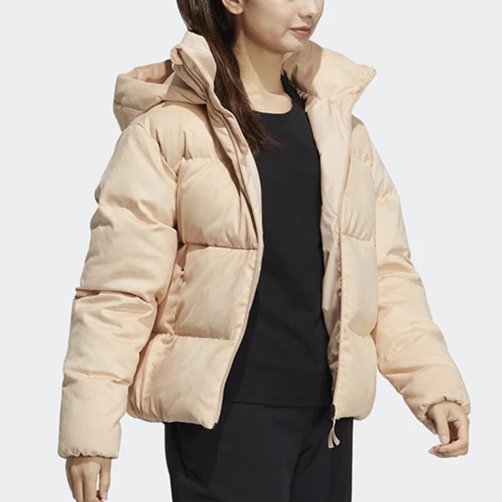 (WMNS) adidas Faux Suede Puffy Down Jacket Asia Sizing 'Beige' H20808 - 4