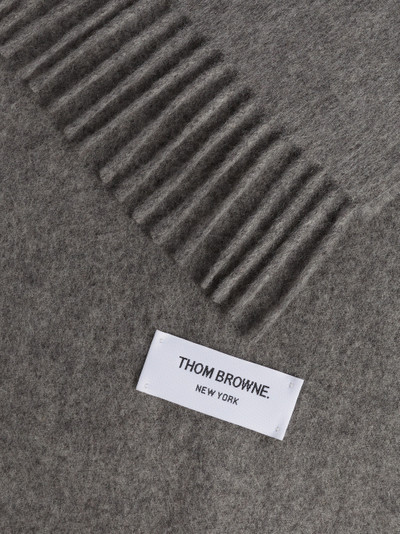 Thom Browne Medium Grey Cashmere 4-Bar Scarf outlook