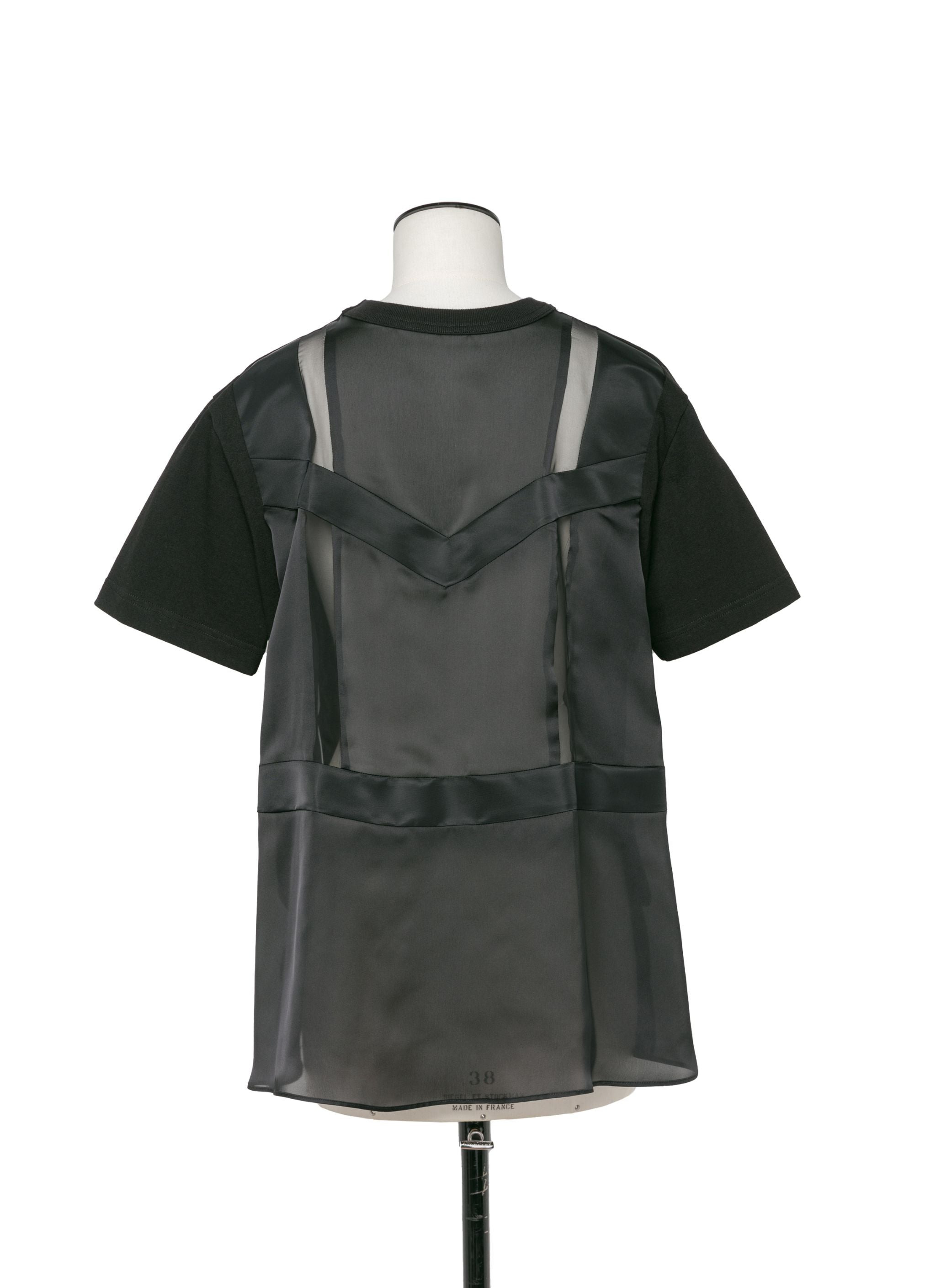 Nylon Twill Mix Cotton Jersey T-Shirt - 3