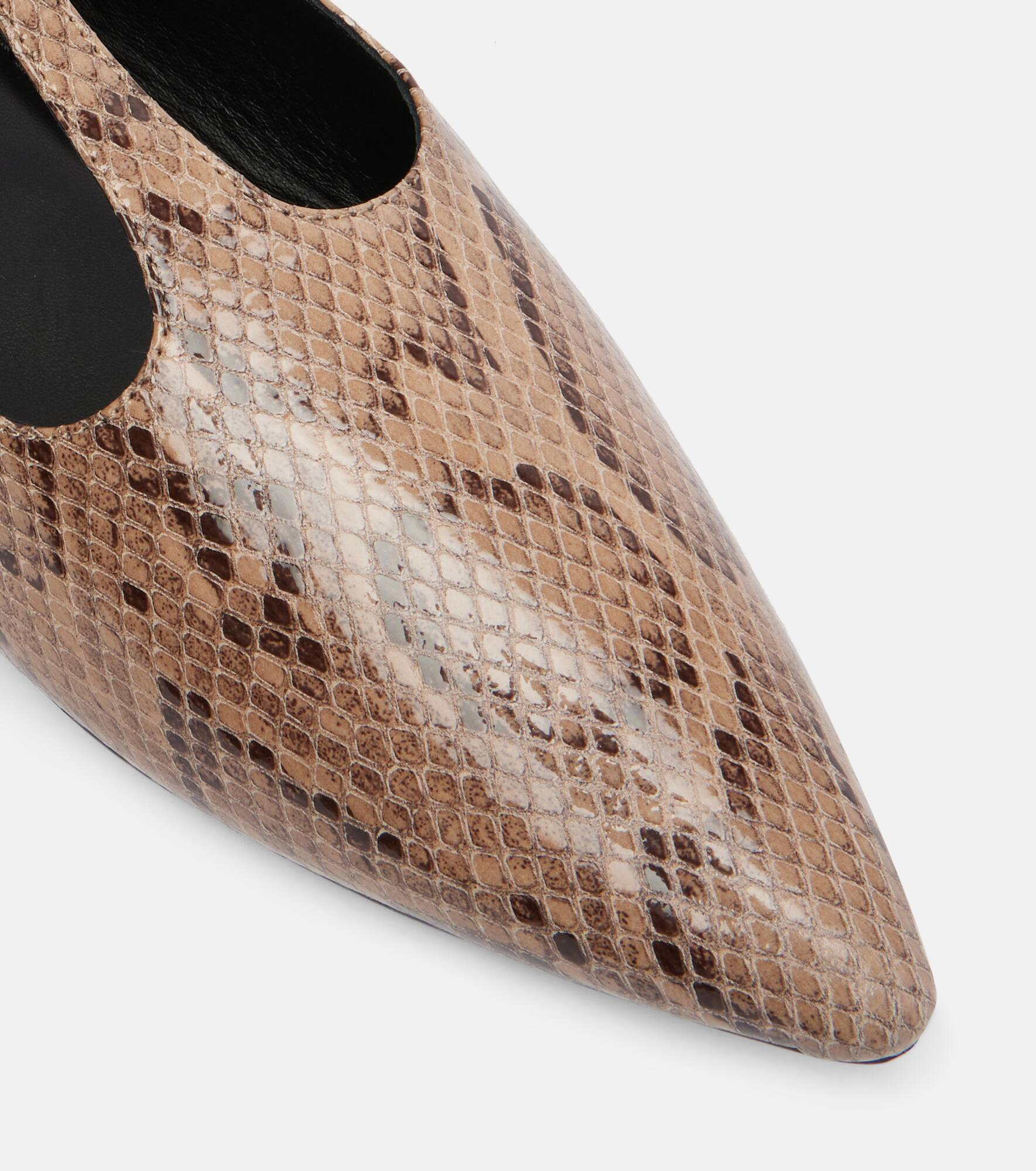 Ward snake-effect leather Mary Jane flats - 5