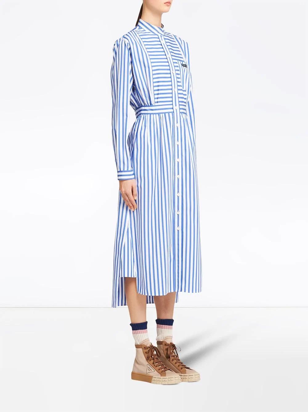 striped shirt dress - 3