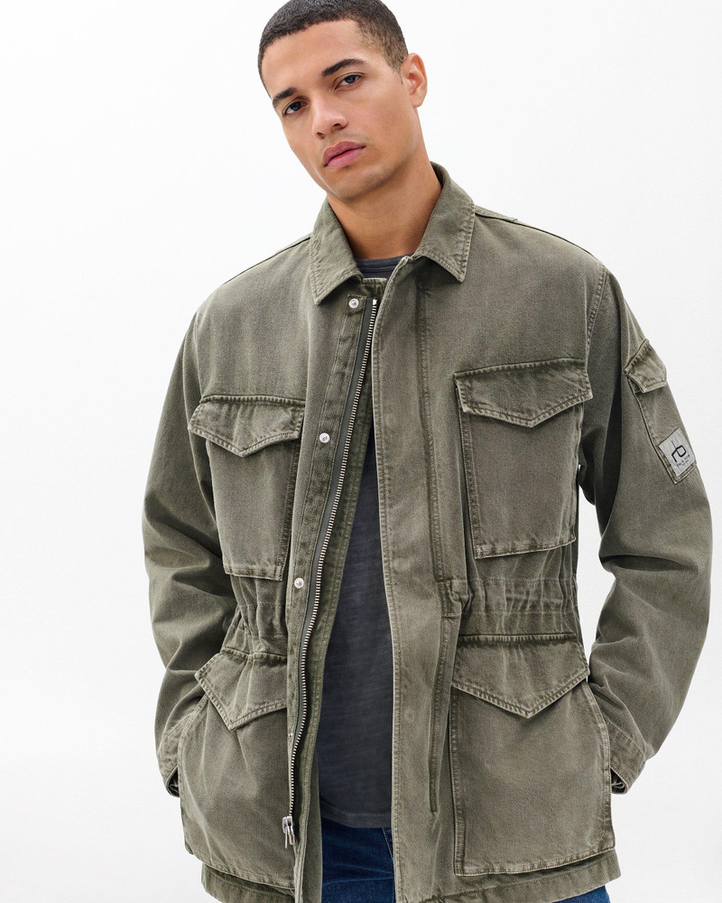 Denim Field Jacket Authentic Rigid in Dark Shadow 2