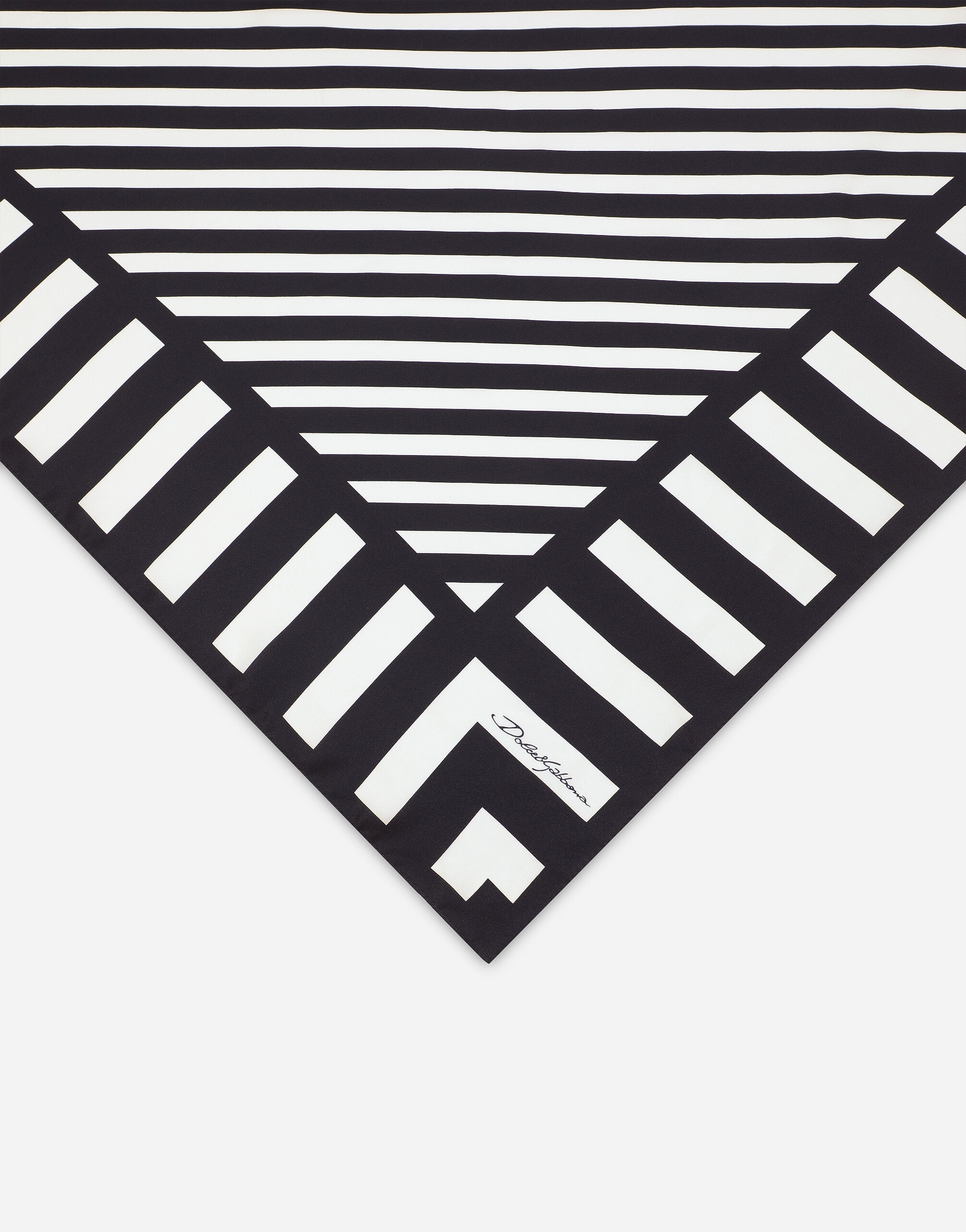 Marina-print silk scarf (90x90) - 2
