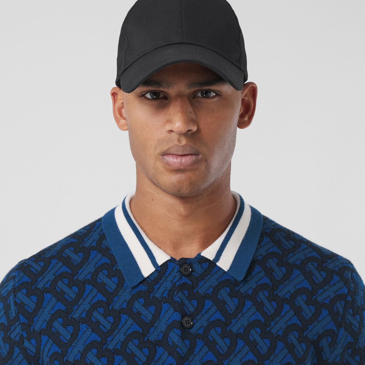 Monogram Wool Jacquard Polo Shirt - 3