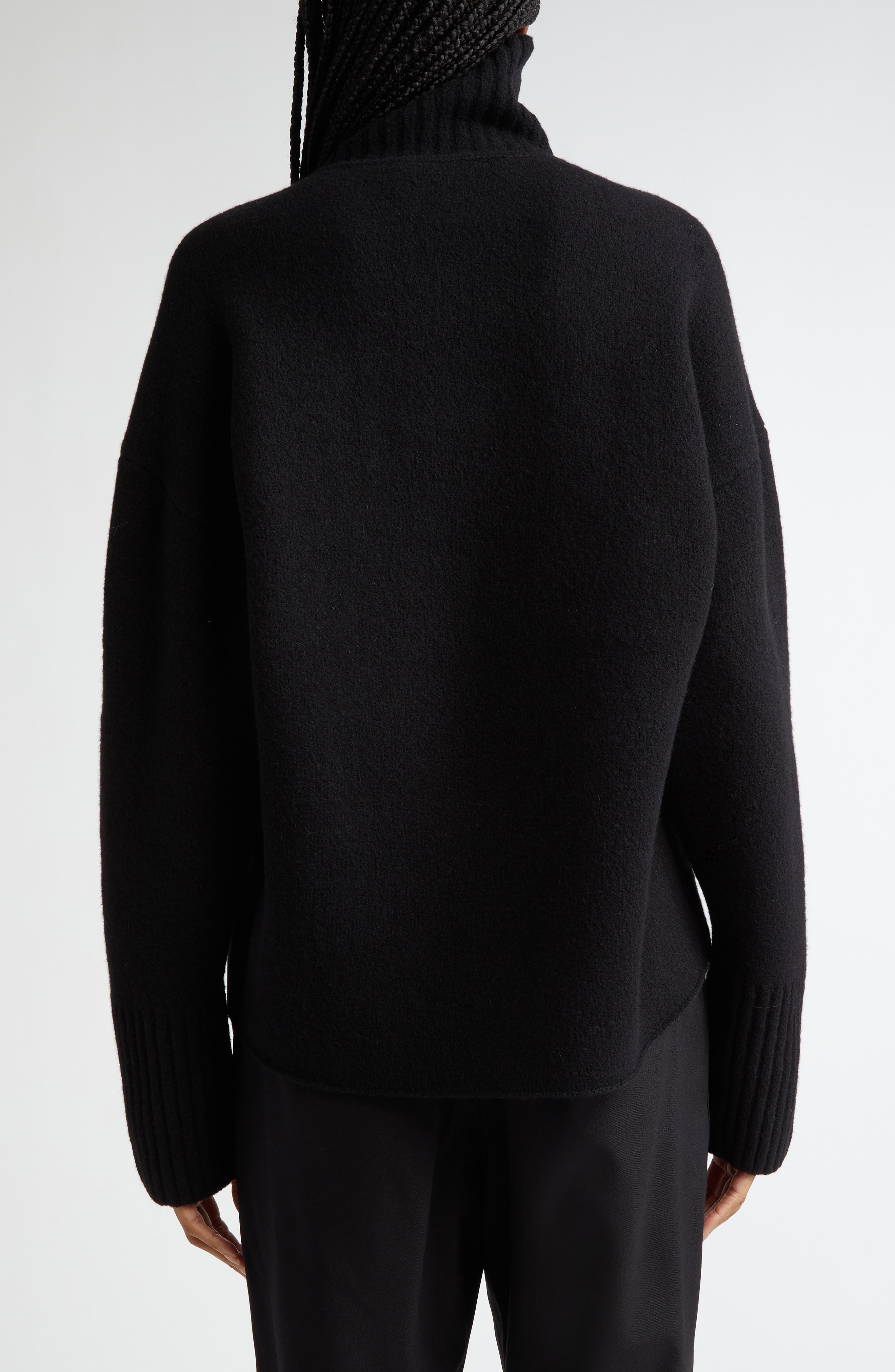 Proenza Schouler Sandra Cashmere & Wool Blend Turtleneck Sweater in Black at Nordstrom - 3