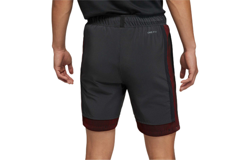 Jordan Men's Air Jordan SS22 Logo Micro Mark Lacing Casual Shorts Black DM1830-045 outlook