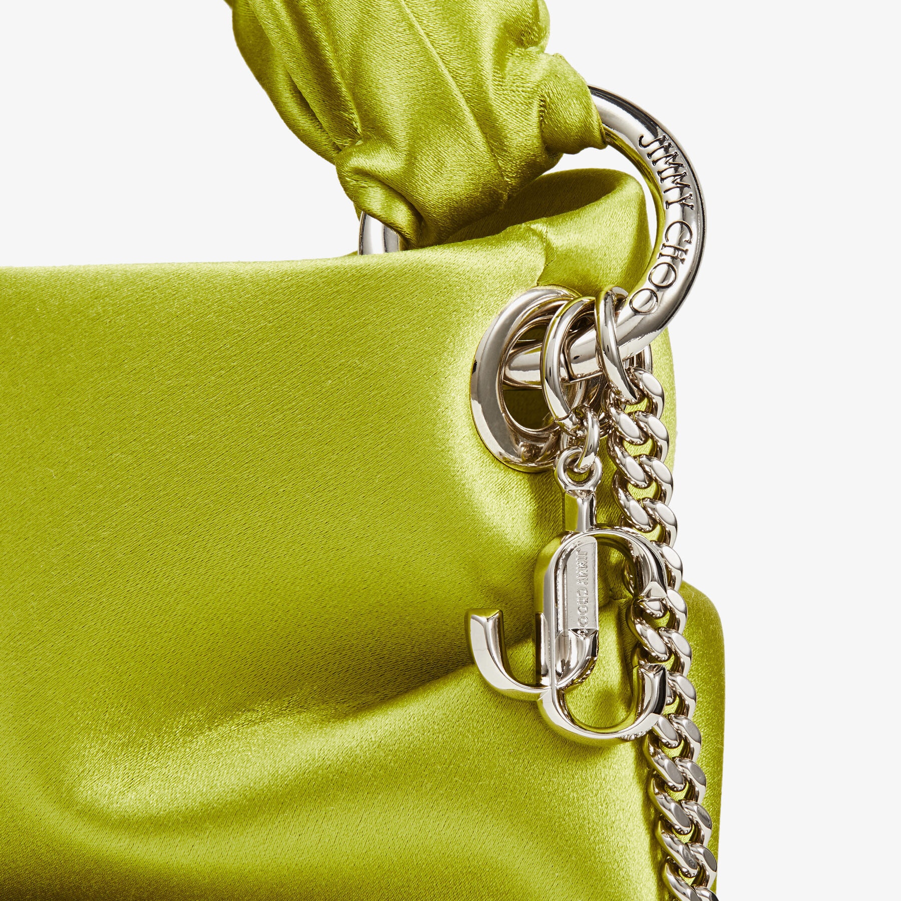 Bonny
Lime Satin Bag with Twisted Handle - 6