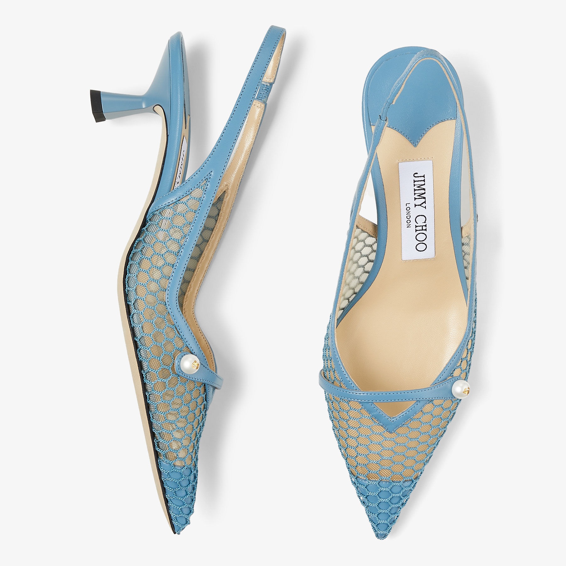 Diamond Tilda Denim Slingback Pumps in Blue - Jimmy Choo