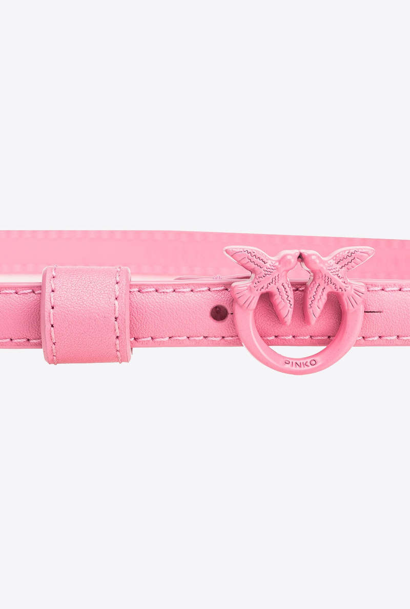 PINKO SUPER-THIN COLOUR-BLOCK LOVE BIRDS BELT 1CM outlook
