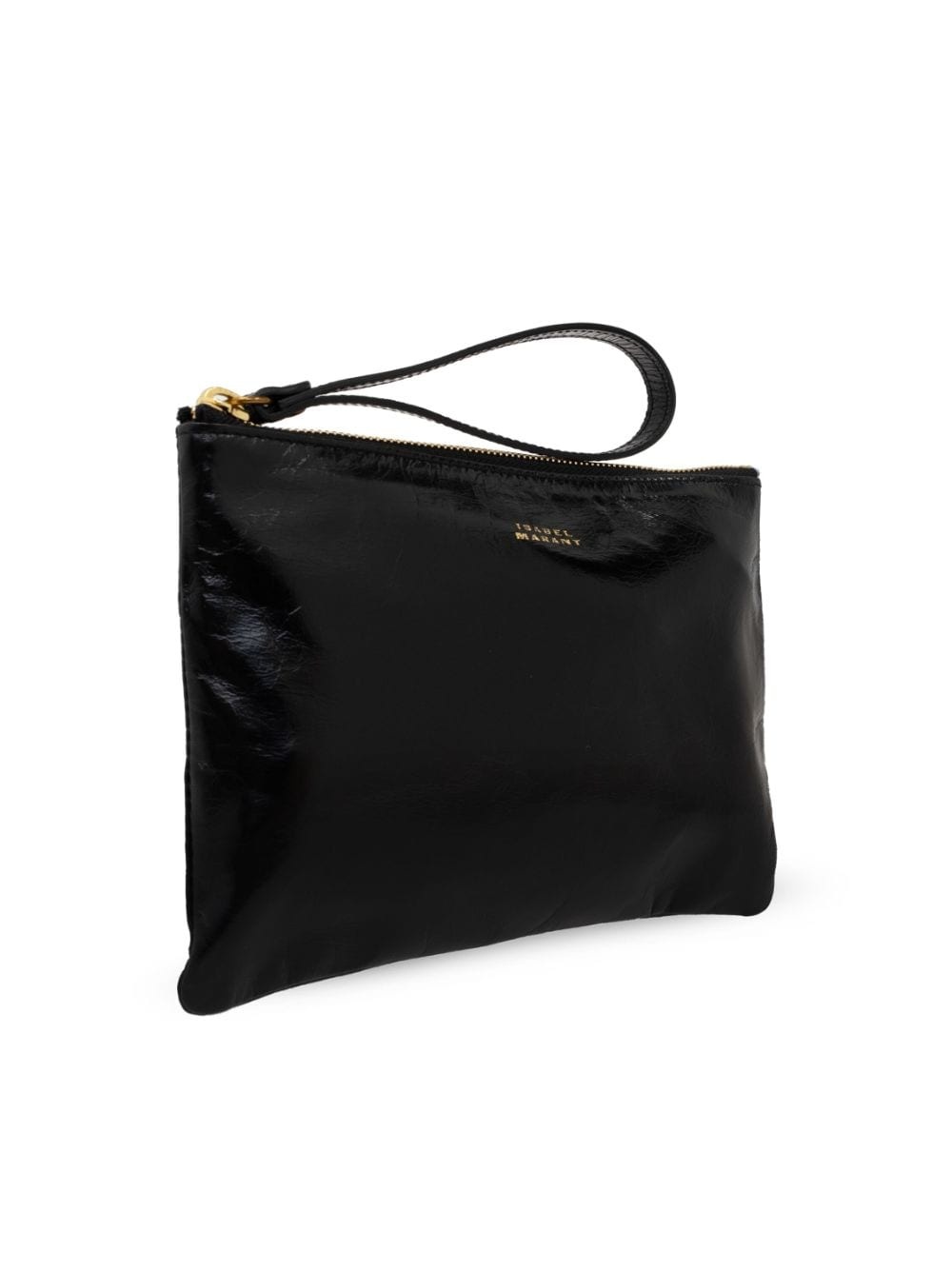 crinkled-effect leather clutch bag - 4