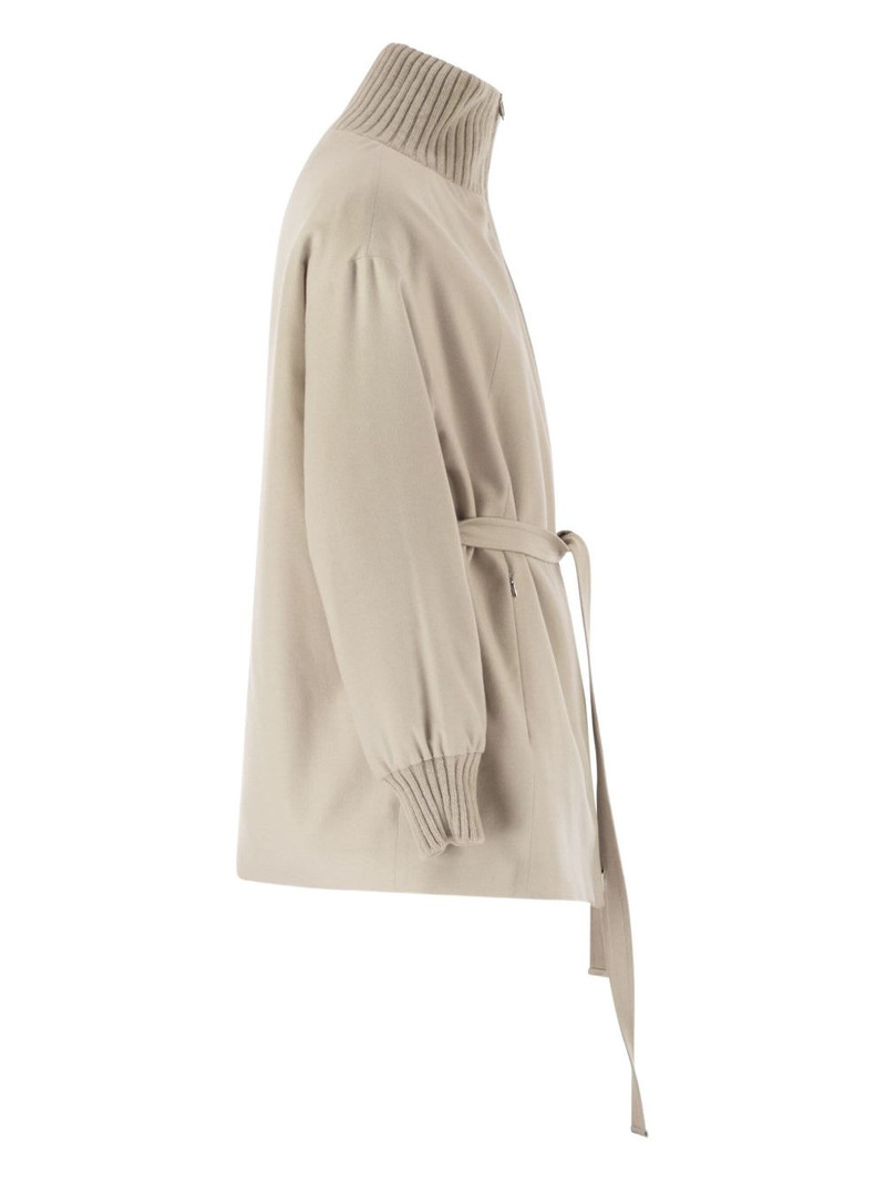 Herno belted high-neck jacket outlook