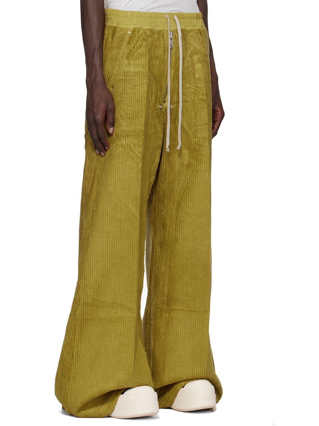 Rick Owens DRKSHDW Yellow Porterville Geth Belas Trousers | REVERSIBLE