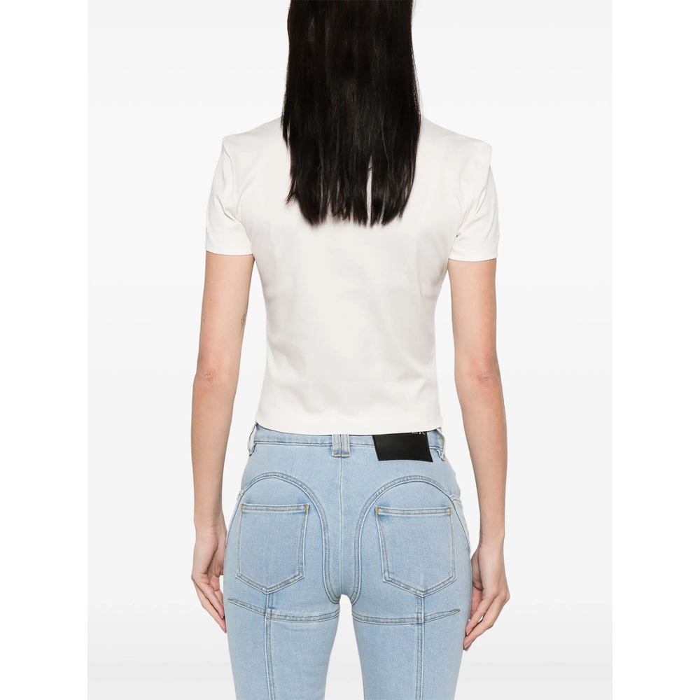 Mugler White Tops - T-Shirts & Jerseys Women - 3
