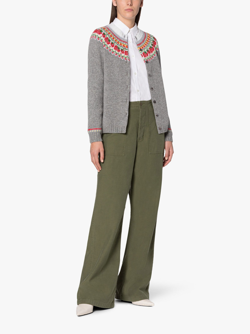 Mackintosh KILLIAN GREY WOOL FAIR ISLE CARDIGAN outlook