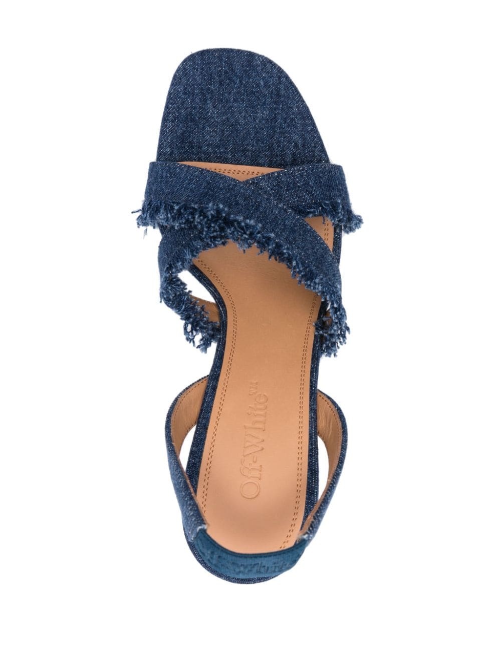 110mm denim sandals - 4