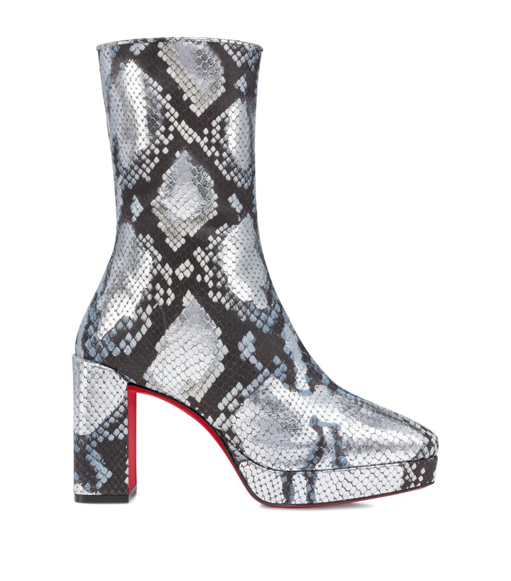 Louboutin snakeskin boots deals