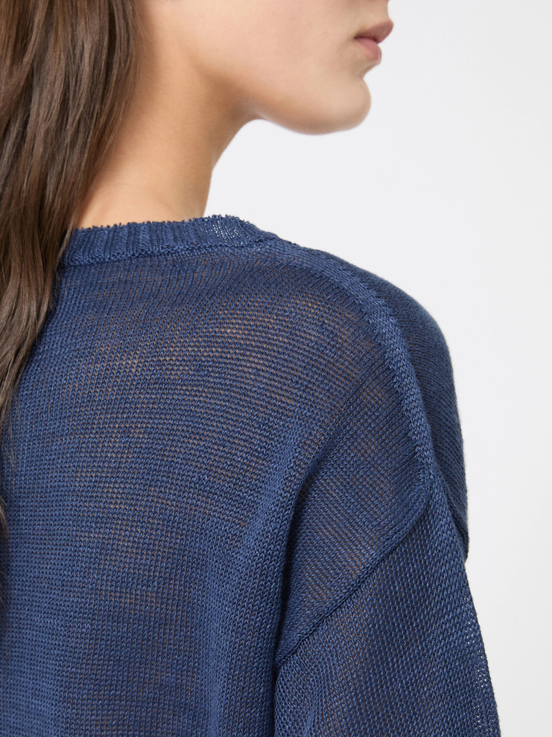 CANNONE Linen yarn oversize jumper - NAVY 6