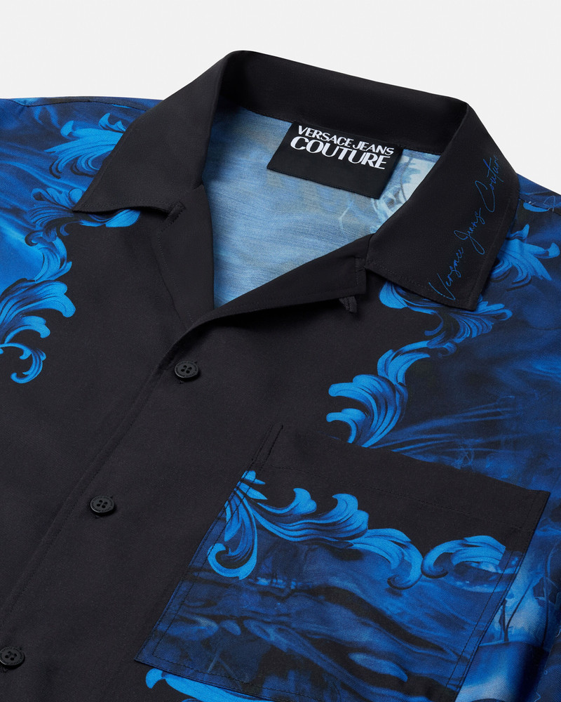 VERSACE JEANS COUTURE Printed Twill Viscose Shirt outlook