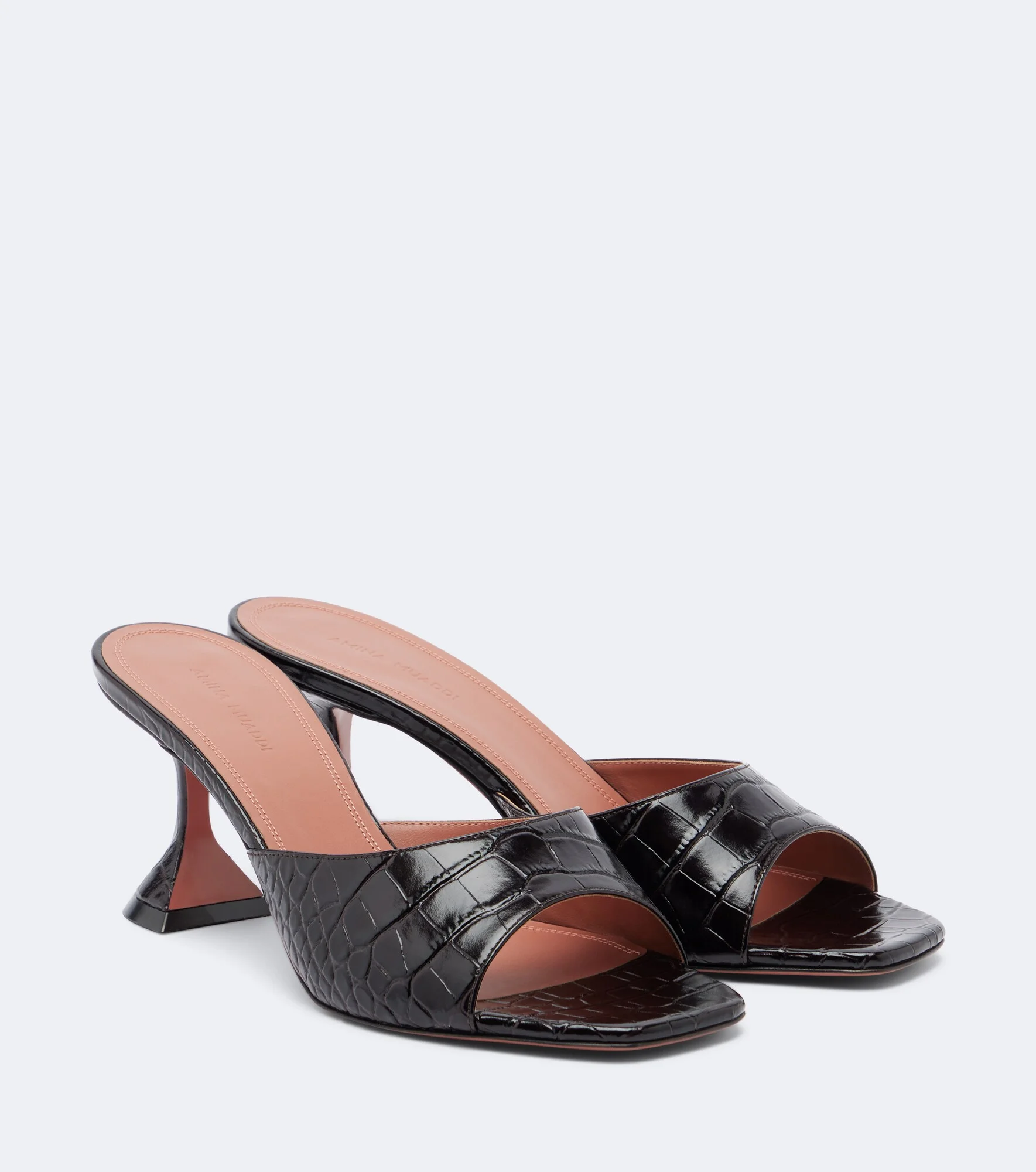 Lupita croc-effect leather mules - 1